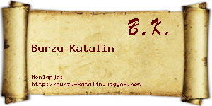 Burzu Katalin névjegykártya