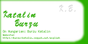 katalin burzu business card